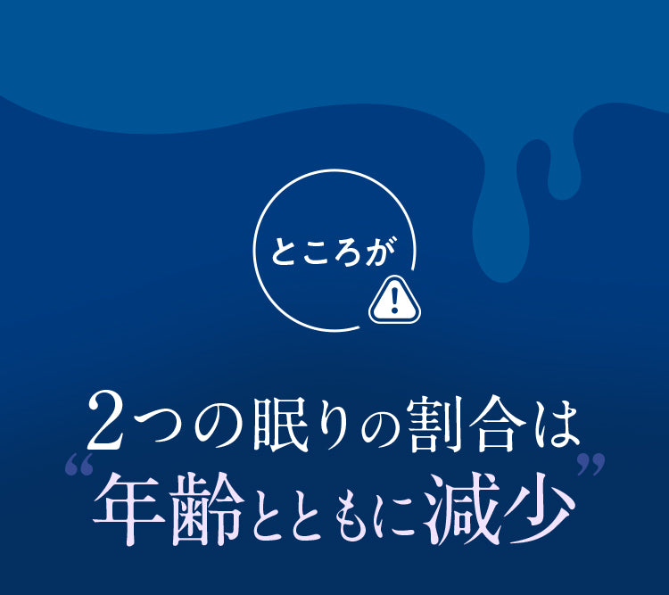 2つの眠りの割合は年齢とともに減少